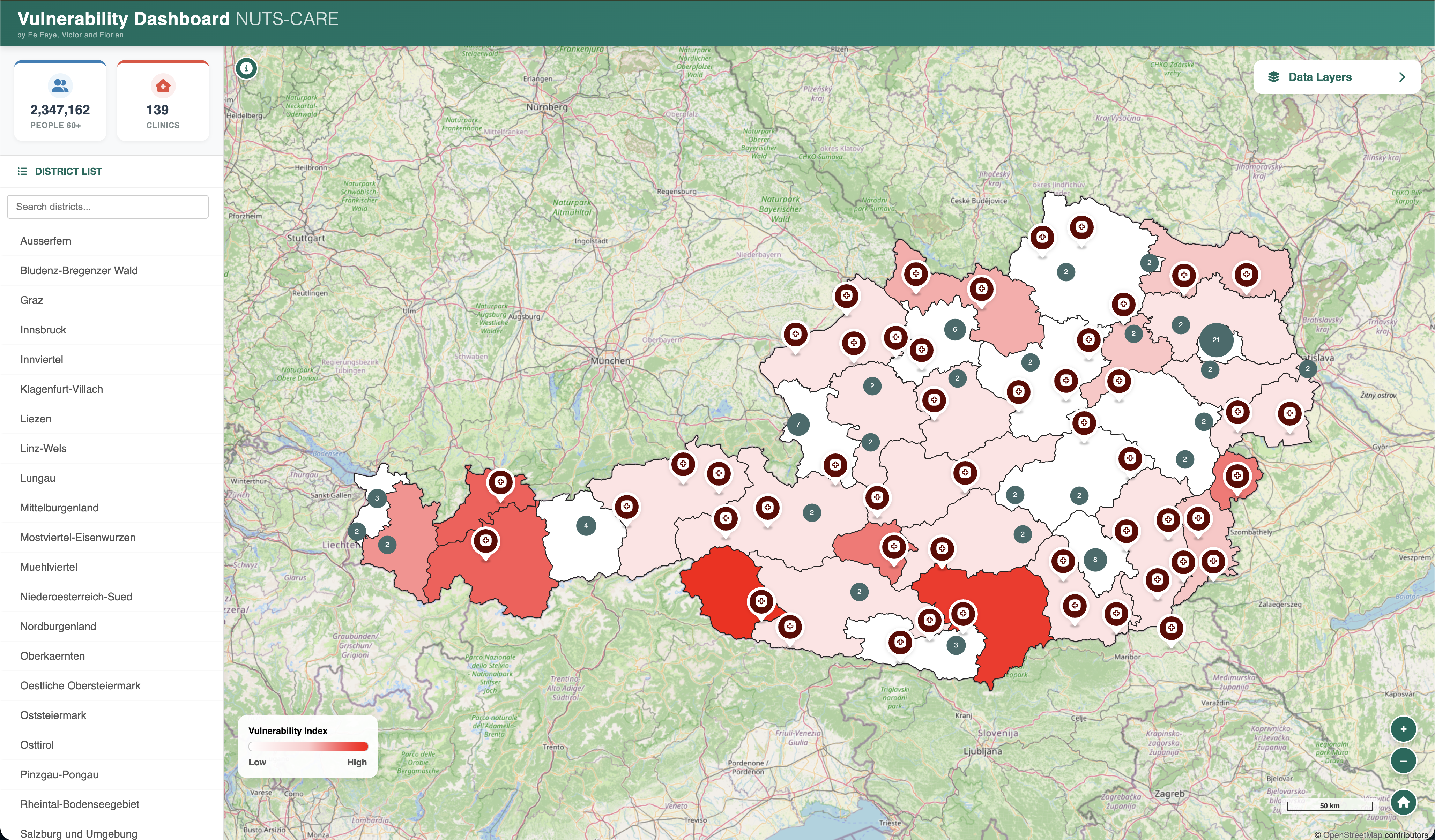 The NUTS-CARE user interface