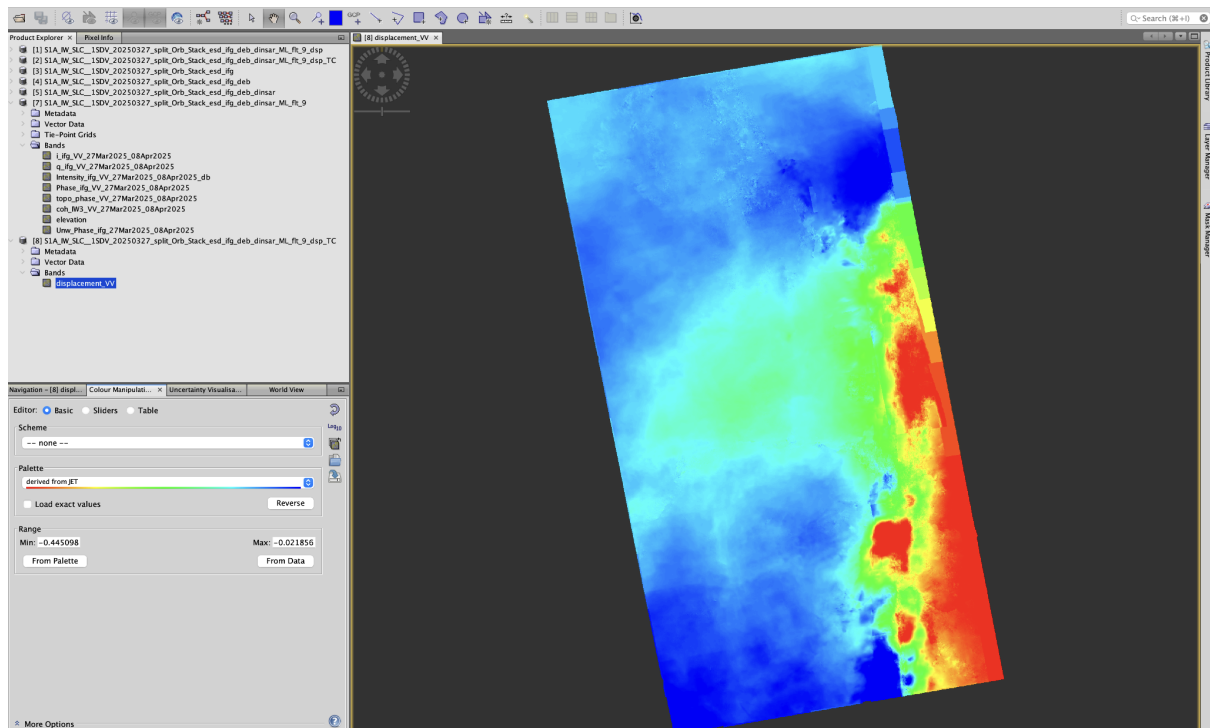 Displacement Map after the Terrain correction