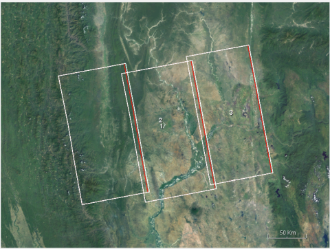 Subswath from the Sentinel-1 Images