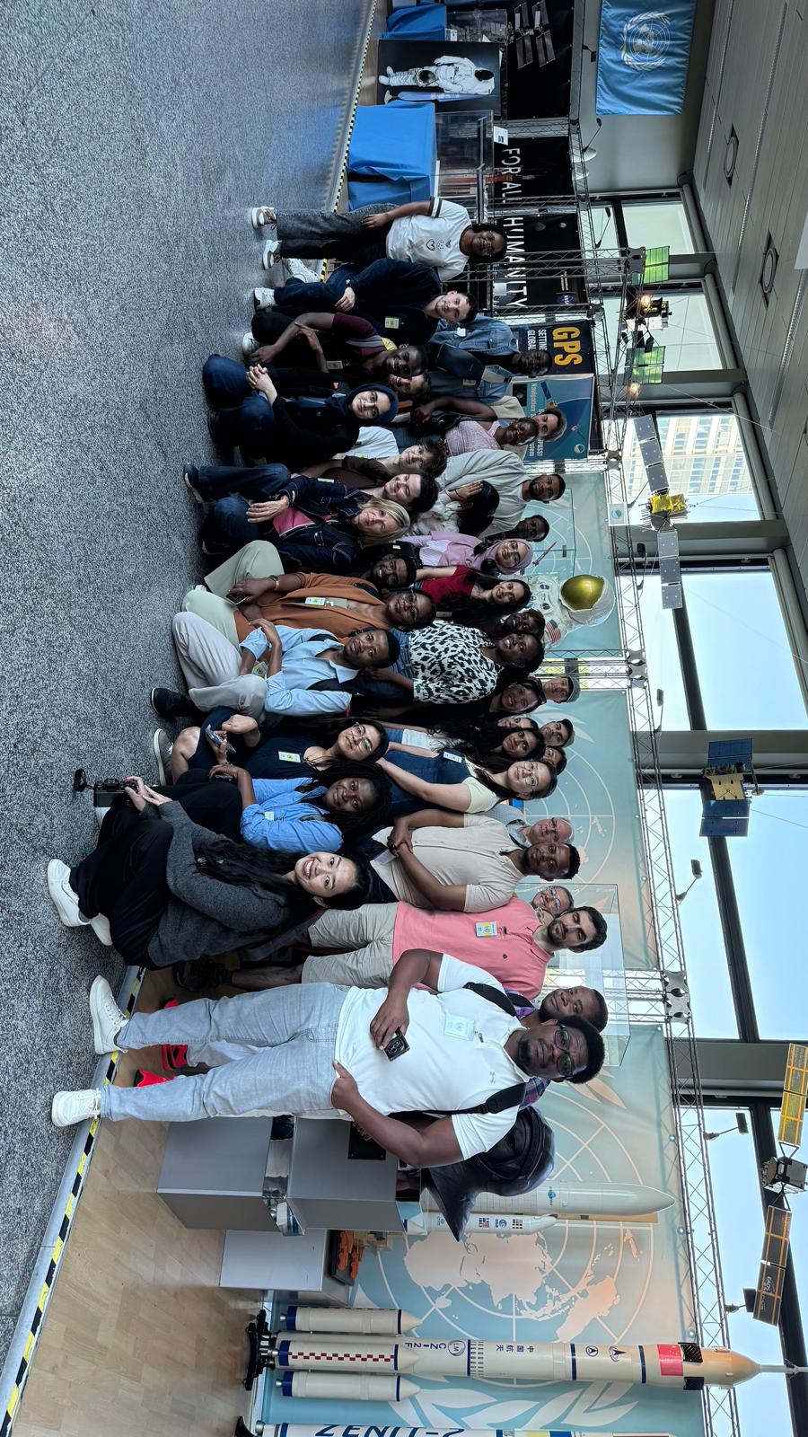 Excursion group at UNOOSA and passport collage