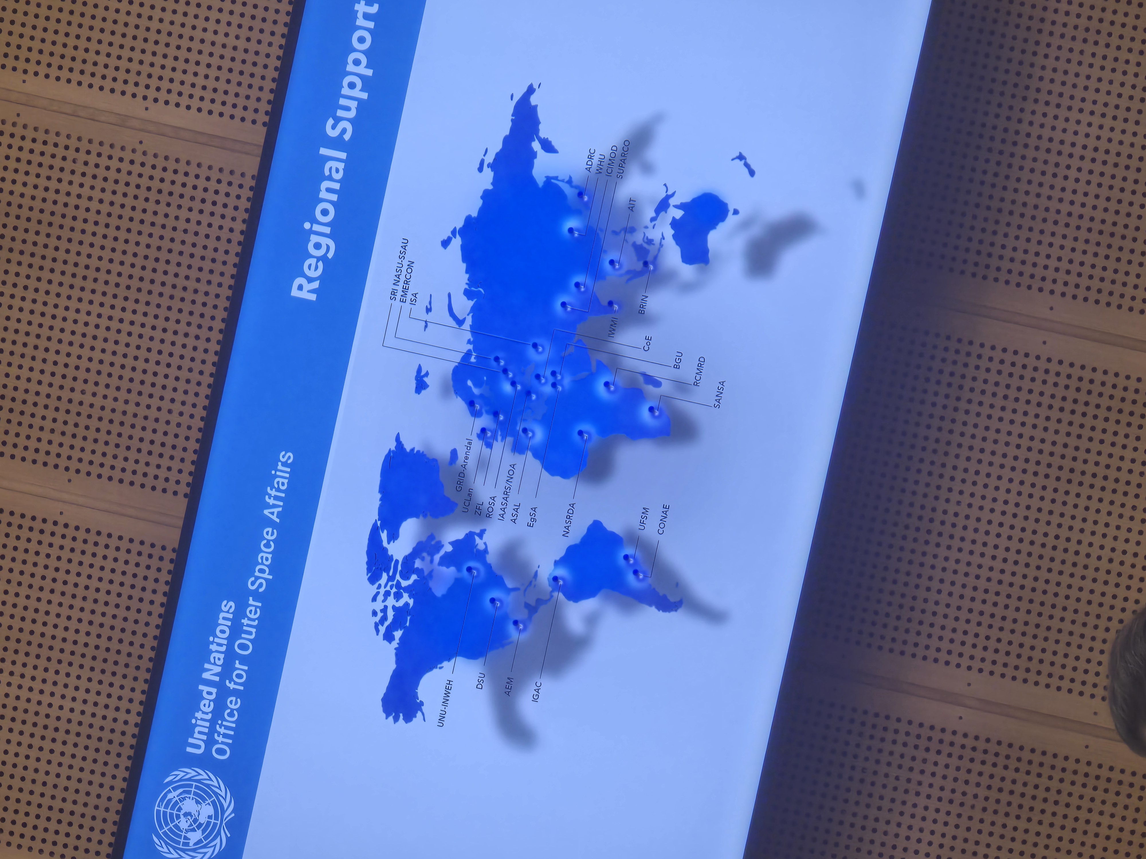 UN-SPIDER Regional Support Offices world map