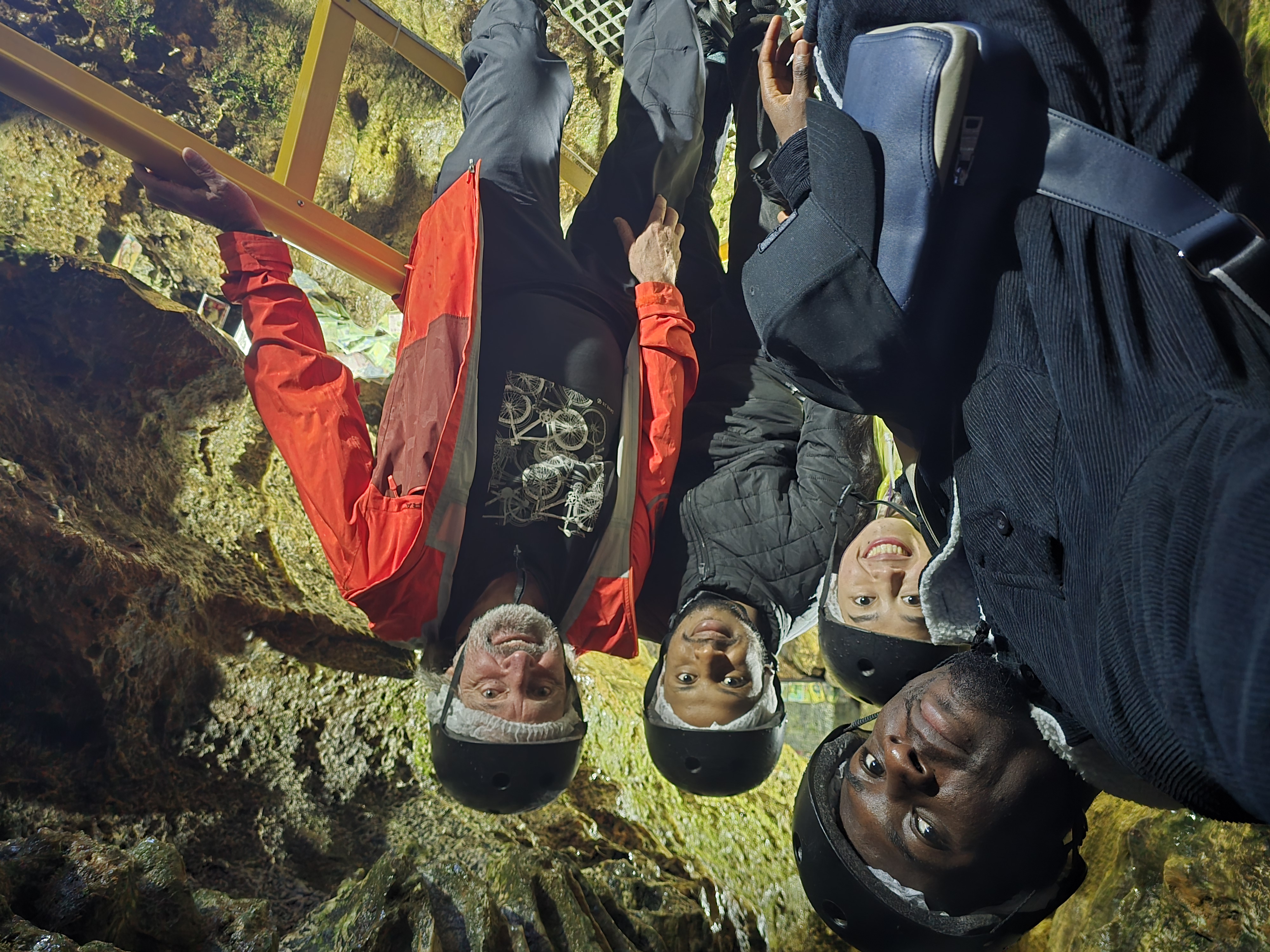 Picture with Collegues inside the Cave